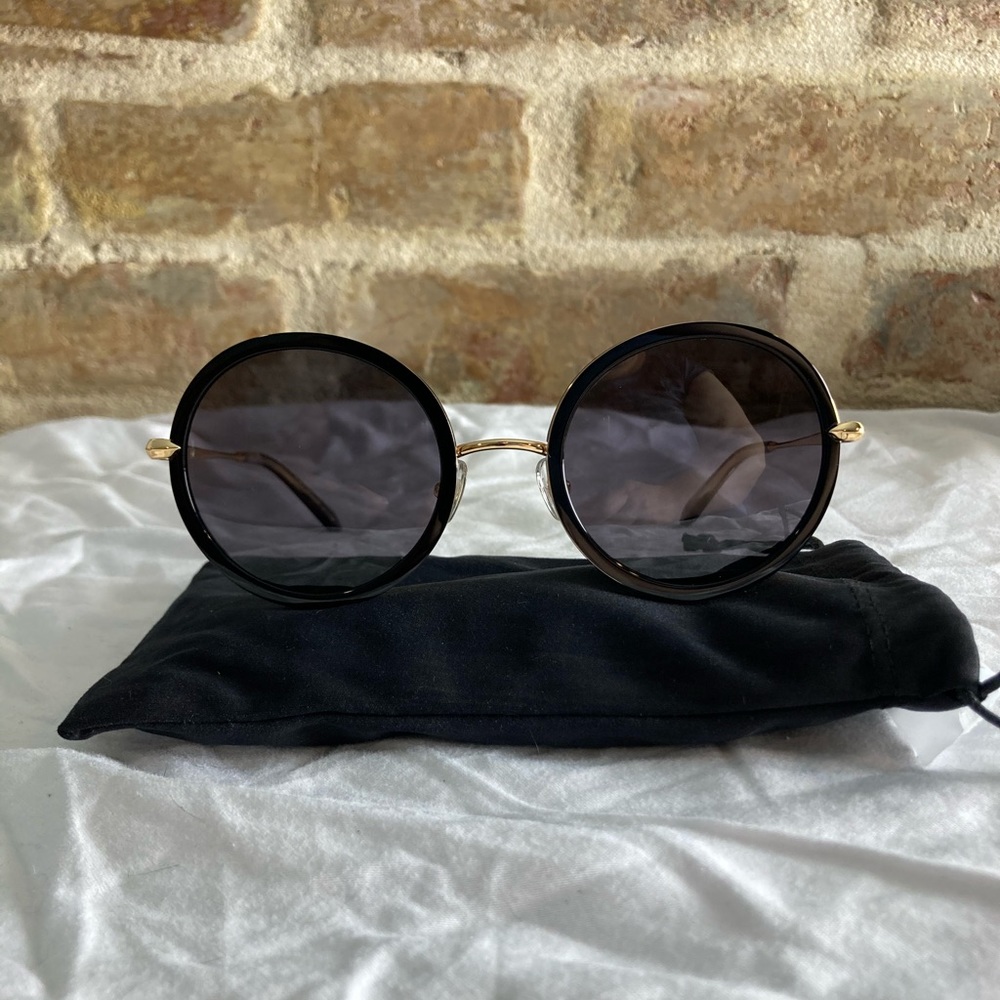 KREWE - 24K Gold-Plated, Black “Louisa” Sunglasses
